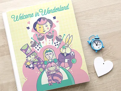 Welcome in Wonderland alice characters chashirecat illustration madhatter queenofharts rabbit stregatto whiterabbit wonderland