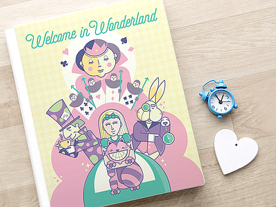 Welcome in Wonderland alice characters chashirecat illustration madhatter queenofharts rabbit stregatto whiterabbit wonderland