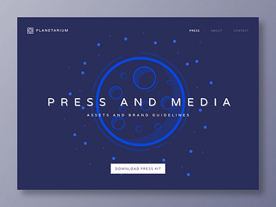 Press Page concept dailyui design digital flat illustration interface planet star ui ux vector