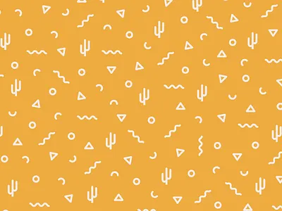 Shape Pattern cactus circle mustard pattern shape triangle wiggle yellow