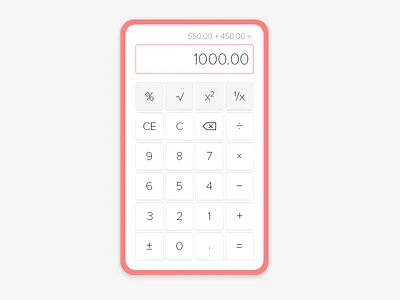 DailyUI - Day 004 Calculator 003 app calculator dailyui flat