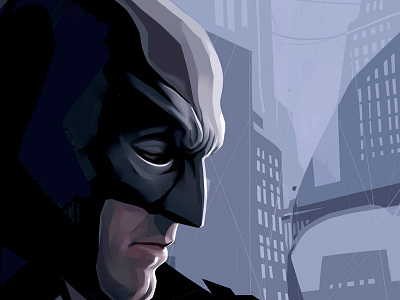 Batman art batman comix dark digital digitalpainting hero knight poster