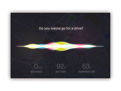 Day034 - Car Interface car dailyui interface siri ui