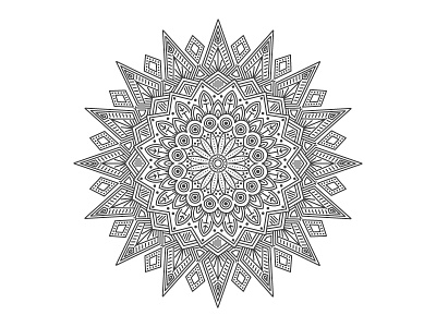 A Mandala - #2 adobe black blue ion complex illustrator mandala white