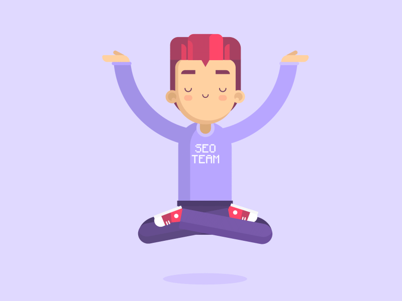 SEO Meditation animation character gif helenyomi meditation motion seo zen