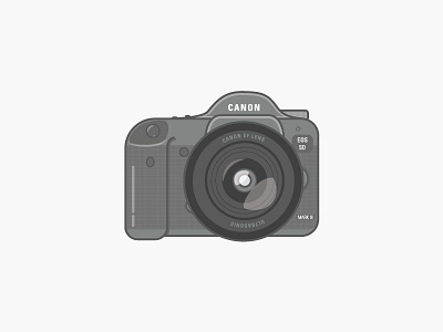 Front View 2d 5d camera canon flat flat design illustration line art mark iii minimal vector