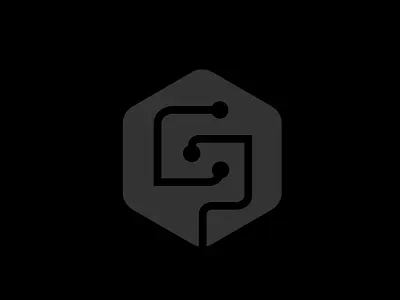 Cyberpower cyber icon logo power tech