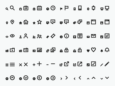 Responsive Icon Set arrows browser calendar devices flag icon icon set profile