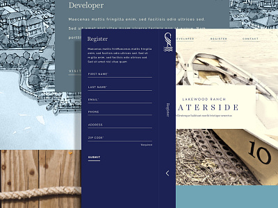 Register Form Side Bar boat builder community draw homes real estate register side bar