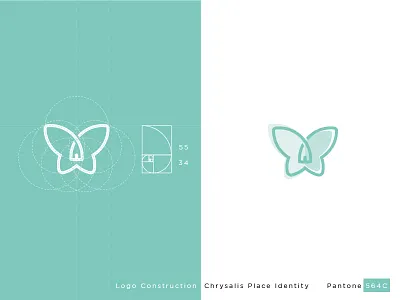 Butterfly House Logo butterfly calm clean geometry house icon identity logo safe
