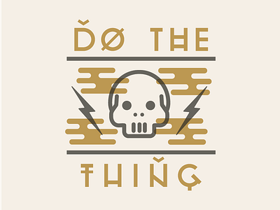 Do The Thing graphic design illustration illustrator kaylee davis lightning line skull vector