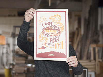 I Got Brains Fest poster print design