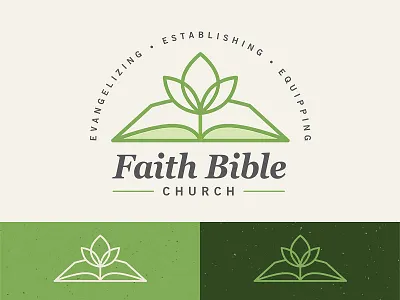 Faith Bible Church branding church gabriel schut green logo typography vector