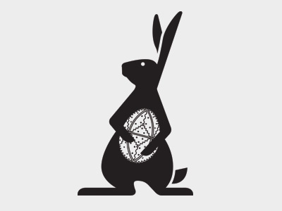 Russian hare grasping a Fabergé egg decoration easter egg hare icon illustration mkndesign rabbit russian