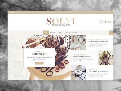 Sølvi - An elegant Lifestyle WordPress Blog Theme blog fashion instagram lifestyle theme ui ux wordpress