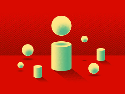 Halftone Test dimension halftone illustrator lighting shading shapes vector