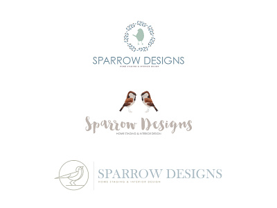 Sparrow Designs | Logo Design & Branding bird logo brand identity branding feminine logo logo design