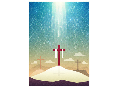 Resurrection christ cross easter illustrator photoshop poster resurrection