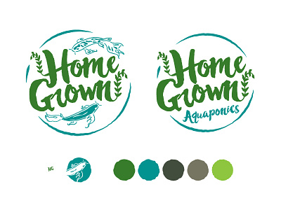 Aquaponics Branding Concept aquaponics branding brush hand made koi logo style sheet typography