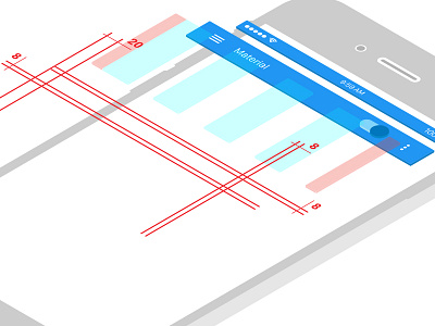 Mobile Grid 3d framework grid guideline ios isometry material measurements mobile tutorial ui ux