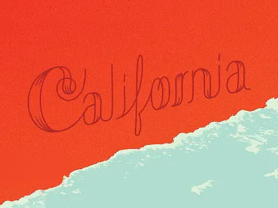California cali california design goldcoast hand lettering type