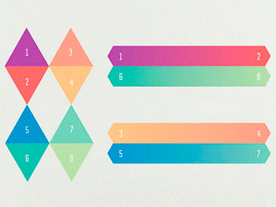 Colors and gradients for Om lab identity project colors gradient identity