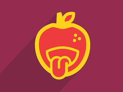 Tasty apple apple fruit longshadow