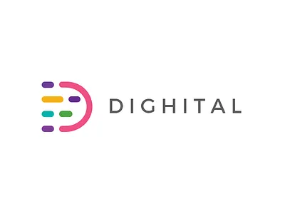 Dighital New Logo Design colourful design design logo digital design graphic design. logo design logotype design multi colours visual design webdesign