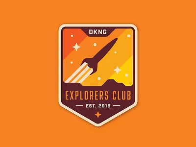 Mystery Project 76.3 badge dan kuhlken dkng logo nathan goldman patch rocket space spaceship star stars vector