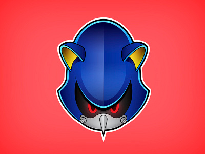 Metal-Sonic character game gaming hedgehog sega sonic vector