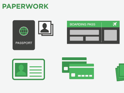 Paperwork Infographic icons infographic travel