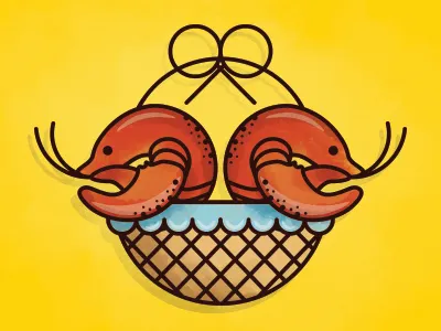 Happy Easter from Louisiana! crawfish design easter easter basket flat illustration line art louisiana new orleans pastel spring vector