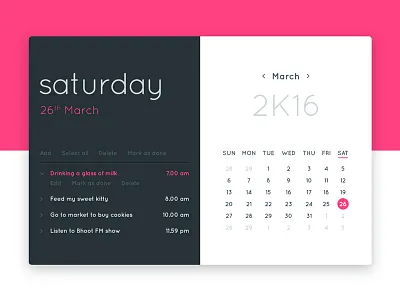 Calendar UI app calendar widget thstudio to do list ui ux