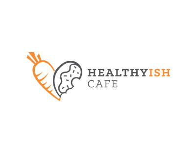 healthyish cafe logo cafe logo design