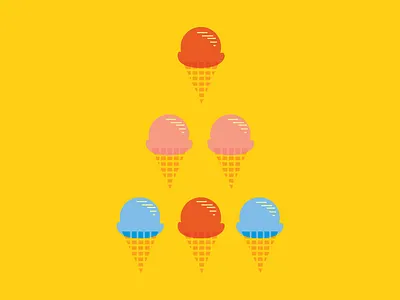 We all scream for ice cream colorful ice cream illustration vector