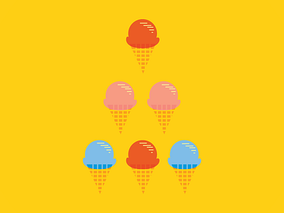 We all scream for ice cream colorful ice cream illustration vector