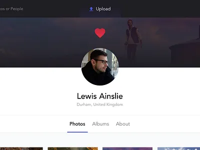 Followed User albums app followed following photo profile ui upload user ux web