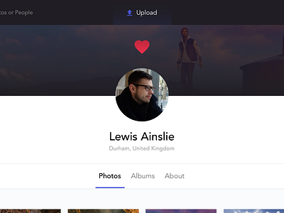 Followed User albums app followed following photo profile ui upload user ux web