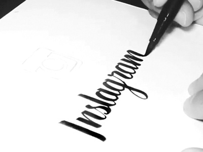 Instagram Logotype branding fonts handmadefont lettering letters type typedesign typography