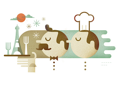 Gentleman Magazine character design chef cooking cool drawing editorial editorial illustration food gourmet illustration magazine paris