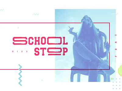 SchoolStop brush font handstyle landing lettering type typography