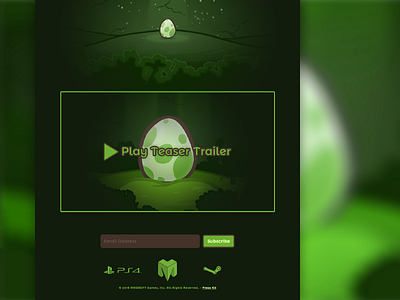 Me And My Dinosaur Teaser game one page simplistic teaser trailer video website