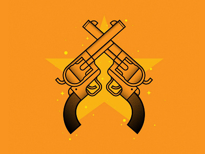 Revolver flat gun revolver six shooter vector vector dailies weapon