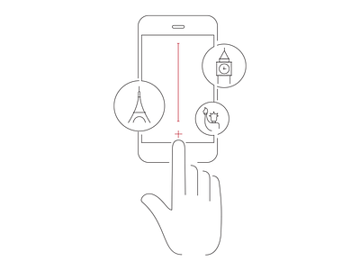 Worldstime app gray icon illustration outline simple white worldstime