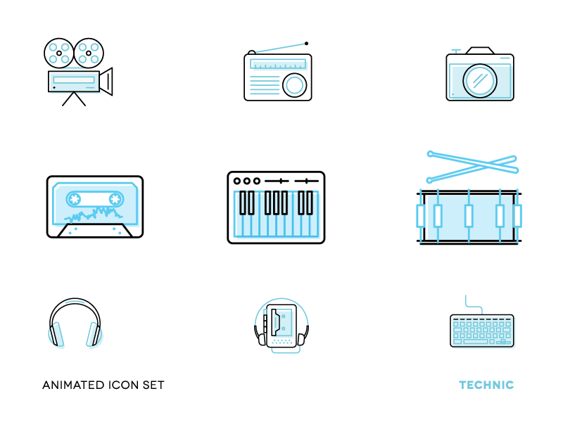 Animated Icon Set / Technic (2) animation icons