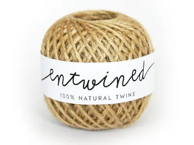Entwined label design and branding branding design label logotype organic twine
