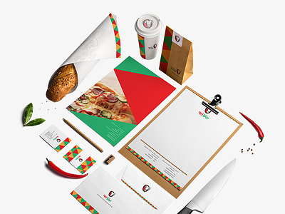 Pizza zain branding branding cafe design logo logo design pattern print restaurant branding