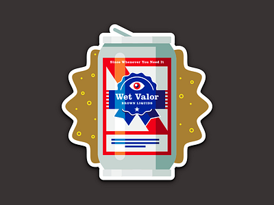 Wet Valor beer slap stickers spring break