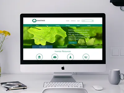 Oaktree Capital Inc. front end development support. information architecture interaction design visual design