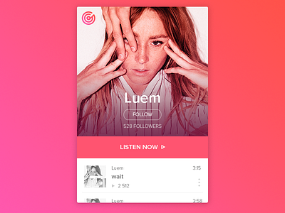 DailyUI - Day 006 User Profile 006 app list mobile music profile user